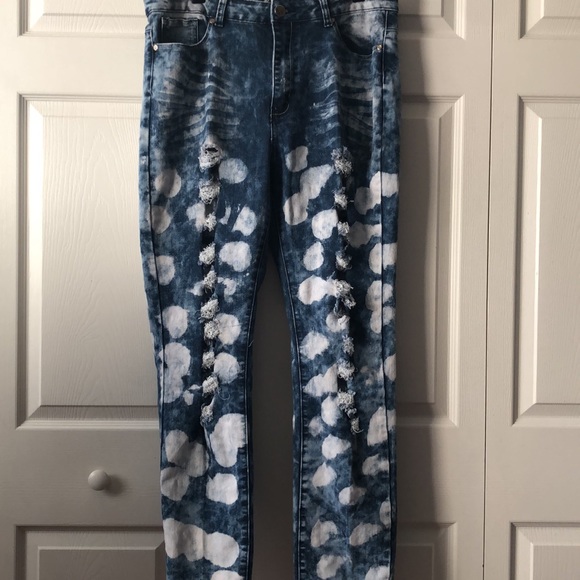 VIP Denim - VIP Bleached Distressed Jeans Sz 17/18